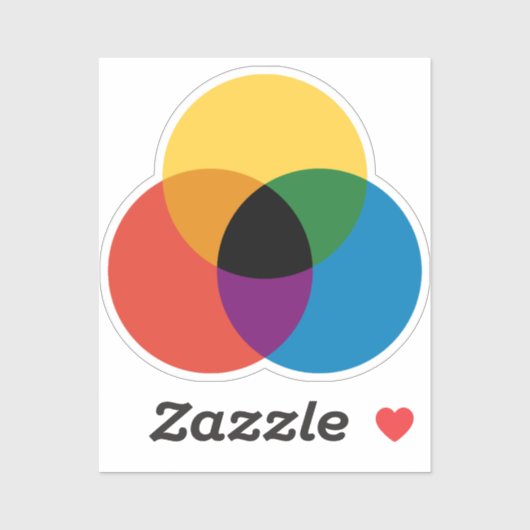 Kleur mengen Circles Custom-Cut Vinyl Sticker (Vel)