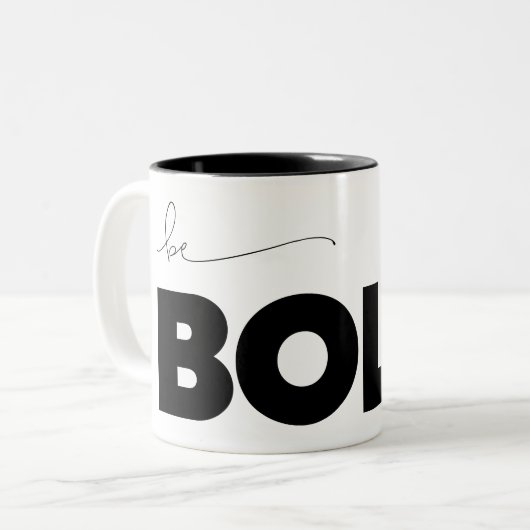 Kleur met minimale standaard aangepaste achtergron tweekleurige koffiemok (Voorkant links)