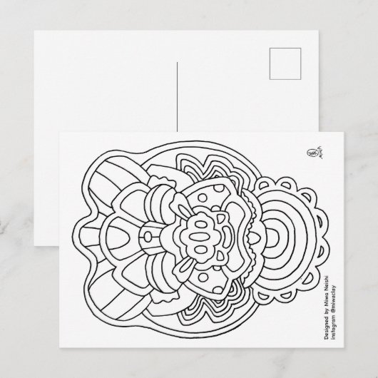 Kleur met Miwaclay Briefkaart (Voorkant / Achterkant)