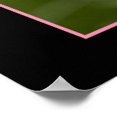 Kleur met roze roze foto bij sluiten poster (Hoek)