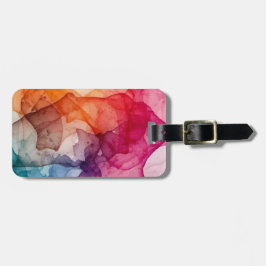 Kleur met water bagagelabel