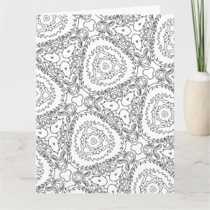 kleur mij boeket tulp wenskaart kaart