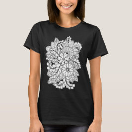 Kleur mij Floral Group DIY Doodle T-shirt