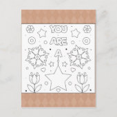 Kleur mij Je bent een ster | Inspire-activiteit Ka Briefkaart (Voorkant)