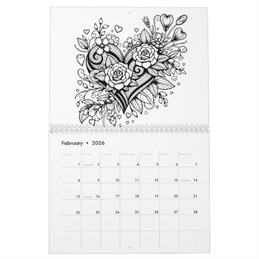 Kleur mij | Leuke volwassen kleuren Kalender (Feb 2026)