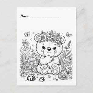 Kleur mij Panda   Activiteitenkaarten voor kindere Briefkaart