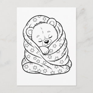 Kleur mij Panda   Activiteitenkaarten voor kindere Briefkaart
