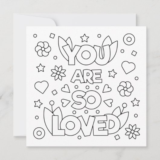 Kleur mij U bent zo geliefd Inspire Activiteit Kaa Kaart (Voorkant)