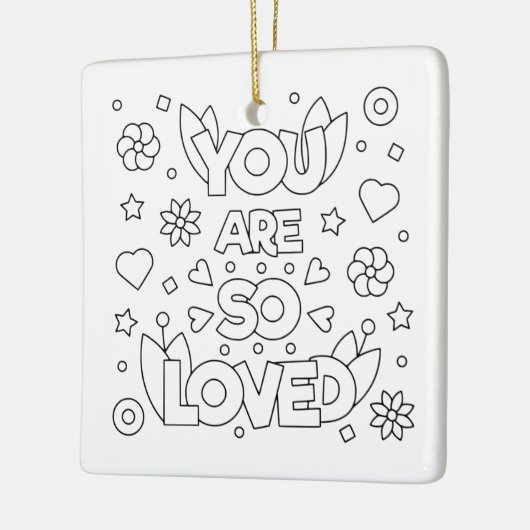 Kleur mij U bent zo geliefd Inspire Activiteit Keramisch Ornament (Links)