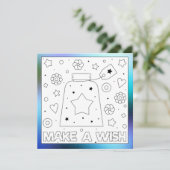 Kleur mij verjaardag wens iets | Activiteitenkaart (Staand voorkant)