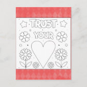 Kleur mij Vertrouw op je hartactiviteit Kaarten (Voorkant)