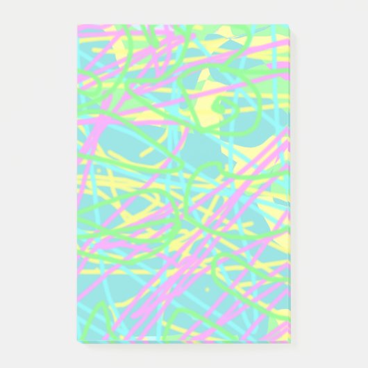 Kleur Mijn Dromen Krabbelpatroon Artsy Expressief Post-it® Notes (Voorkant)