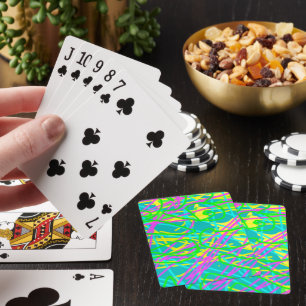 Kleur Mijn Dromen Krabbelpatroon Expressief  Pokerkaarten