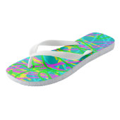 Kleur Mijn Dromen Krabbelpatroon Expressief Teenslippers (Schuin)