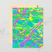 Kleur Mijn Dromen Krabbelpatroon Expressieve kunst Briefkaart (Voorkant / Achterkant)