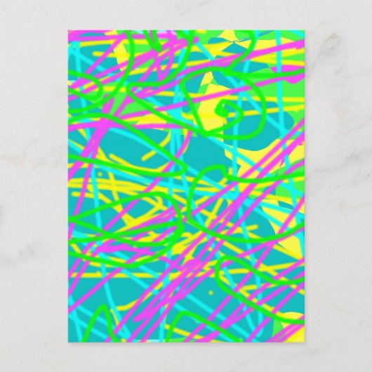 Kleur Mijn Dromen Krabbelpatroon Expressieve kunst Briefkaart (Voorkant)