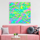 Kleur Mijn Dromen Krabbelpatroon Expressieve kunst Canvas Afdruk (Insitu (Woonkamer))