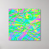 Kleur Mijn Dromen Krabbelpatroon Expressieve kunst Canvas Afdruk (Voorkant)