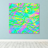 Kleur Mijn Dromen Krabbelpatroon Expressieve kunst Canvas Afdruk (Insitu (Houten vloer))