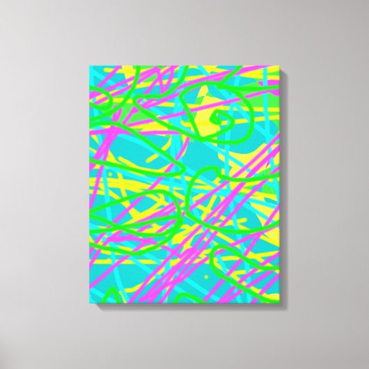 Kleur Mijn Dromen Krabbelpatroon Expressieve kunst Canvas Afdruk (Voorkant)
