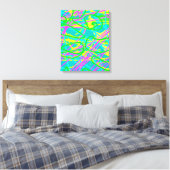 Kleur Mijn Dromen Krabbelpatroon Expressieve kunst Canvas Afdruk (Insitu (Slaapkamer))