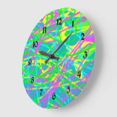 Kleur Mijn Dromen Krabbelpatroon Expressieve kunst Grote Klok (Hoek)