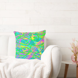 Kleur Mijn Dromen Krabbelpatroon Expressieve kunst Kussen