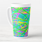 Kleur Mijn Dromen Krabbelpatroon Expressieve kunst Latte Mok (Linkerhoek)