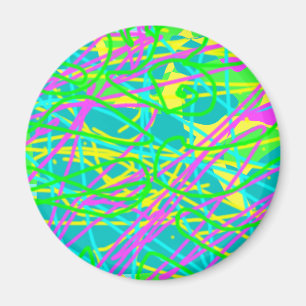 Kleur Mijn Dromen Krabbelpatroon Expressieve kunst Magneet