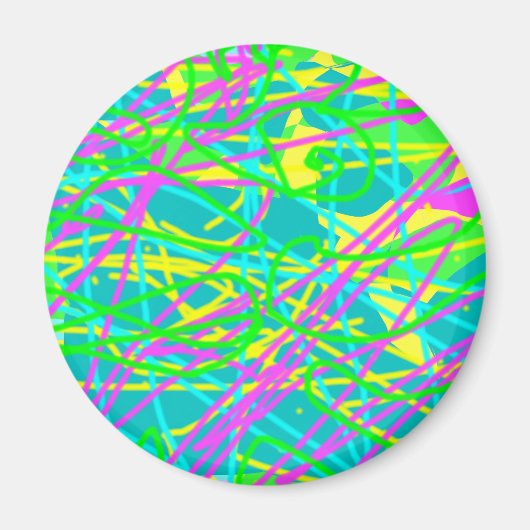 Kleur Mijn Dromen Krabbelpatroon Expressieve kunst Magneet (Voorkant)