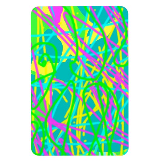 Kleur Mijn Dromen Krabbelpatroon Expressieve kunst Magneet (Verticaal)