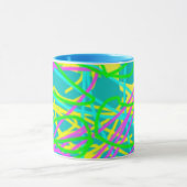 Kleur Mijn Dromen Krabbelpatroon Expressieve kunst Mok (Midden)