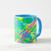 Kleur Mijn Dromen Krabbelpatroon Expressieve kunst Mok (Voorkant rechts)