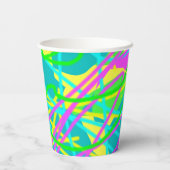 Kleur Mijn Dromen Krabbelpatroon Expressieve kunst Papieren Bekers (Achterkant)