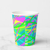 Kleur Mijn Dromen Krabbelpatroon Expressieve kunst Papieren Bekers (Rechts)