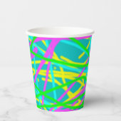 Kleur Mijn Dromen Krabbelpatroon Expressieve kunst Papieren Bekers (Voorkant)