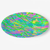 Kleur Mijn Dromen Krabbelpatroon Expressieve kunst Papieren Bordje (Gekanteld)