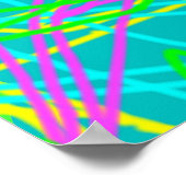 Kleur Mijn Dromen Krabbelpatroon Expressieve kunst Poster (Hoek)