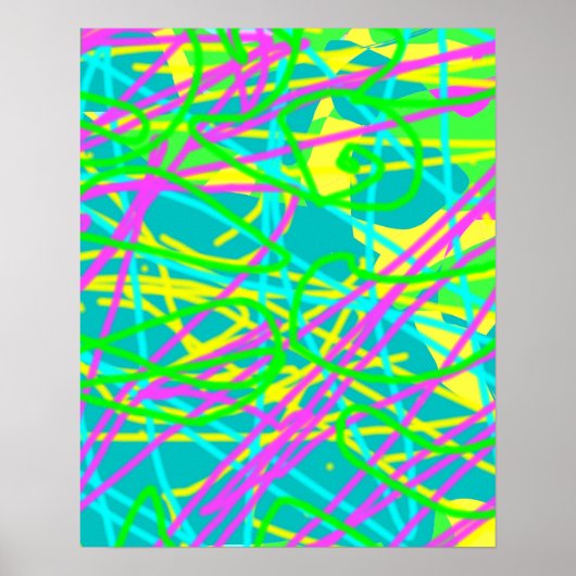 Kleur Mijn Dromen Krabbelpatroon Expressieve kunst Poster (Voorkant)