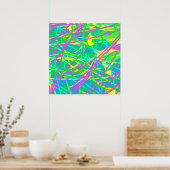 Kleur Mijn Dromen Krabbelpatroon Expressieve kunst Poster (Keuken)