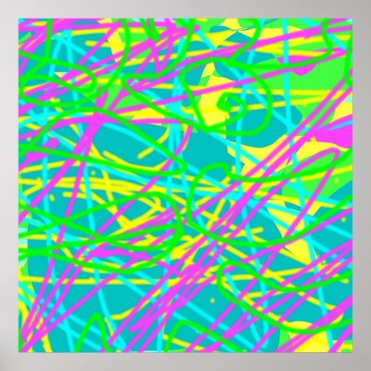 Kleur Mijn Dromen Krabbelpatroon Expressieve kunst Poster (Voorkant)