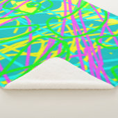 Kleur Mijn Dromen Krabbelpatroon Expressieve kunst Sherpa Deken (3/4)