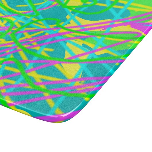 Kleur Mijn Dromen Krabbelpatroon Expressieve kunst Snijplank (Hoek)