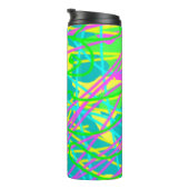 Kleur Mijn Dromen Krabbelpatroon Expressieve kunst Thermosbeker (Geroteerd rechts)