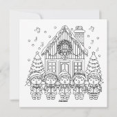 Kleur Mijn Kerstkaart met Kerstzangers (Achterkant)