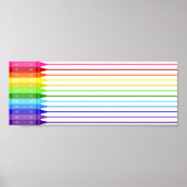 Kleur mijn wereld regenboogkrayons poster (Voorkant)