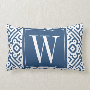 kleur! Modern Labyrinth Monogram Kussen