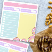 Kleur Modificeerbaar Blank Blad Gebak Koken Recept Notitieblok