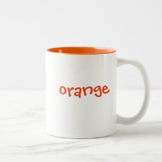 Kleur mok instellen: oranje, passend oranje binnen