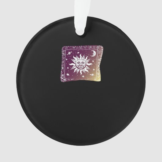 Kleur Moon Boho Whimsigothic Gothic Witchy Witch Ornament (voorkant)
